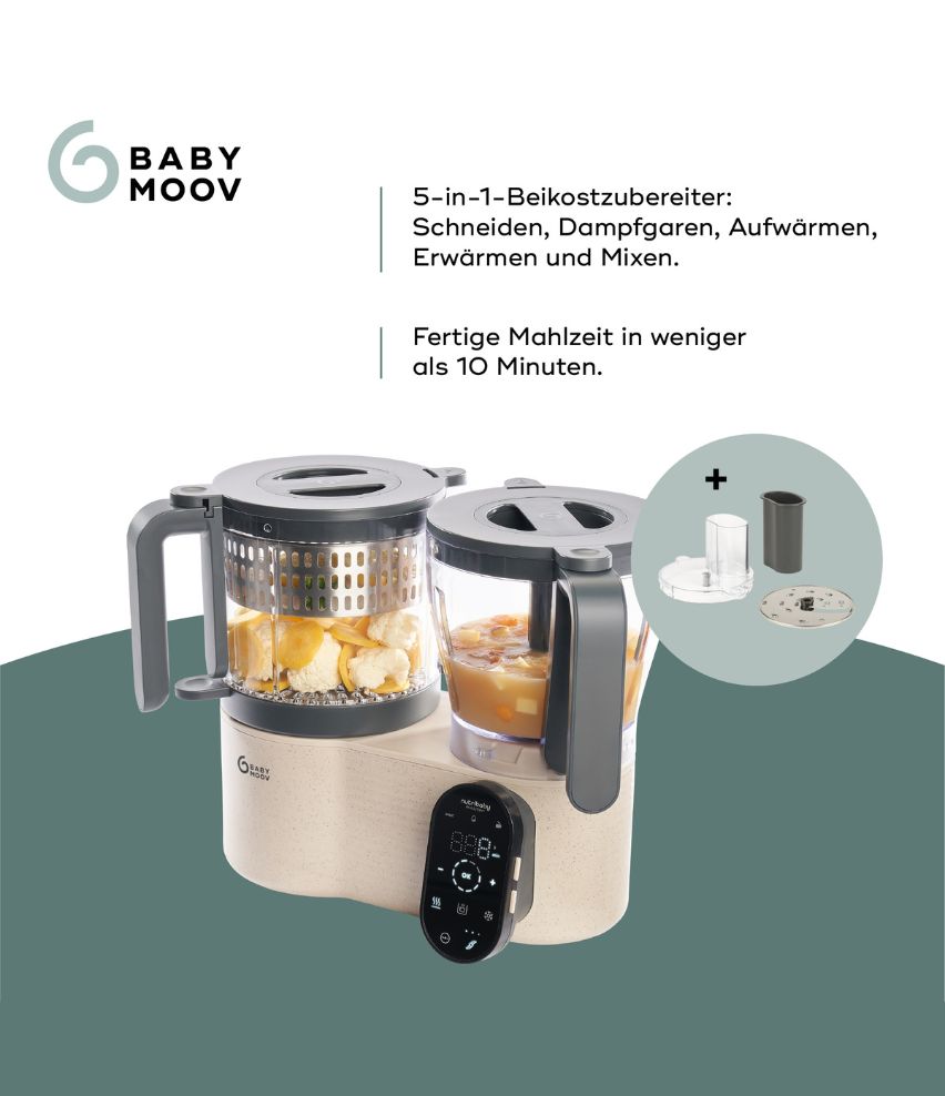 Babynahrungszubereiter Nutribaby Evolution Fertig in weniger als 10 Minuten