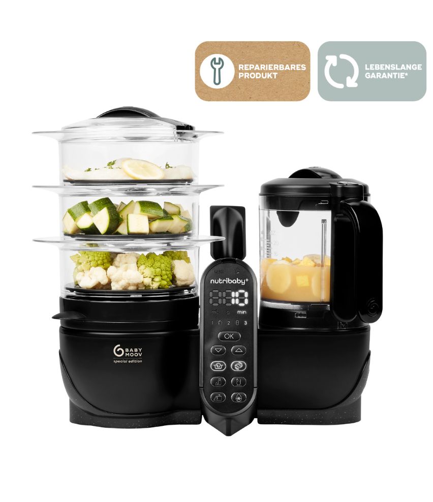 Babynahrungszubereiter Nutribaby(+) XL Black lebenslange Garantie