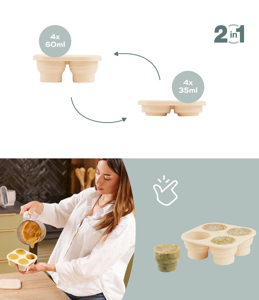 Gefrierformen Silikon & Fruchtsauger Set Maße