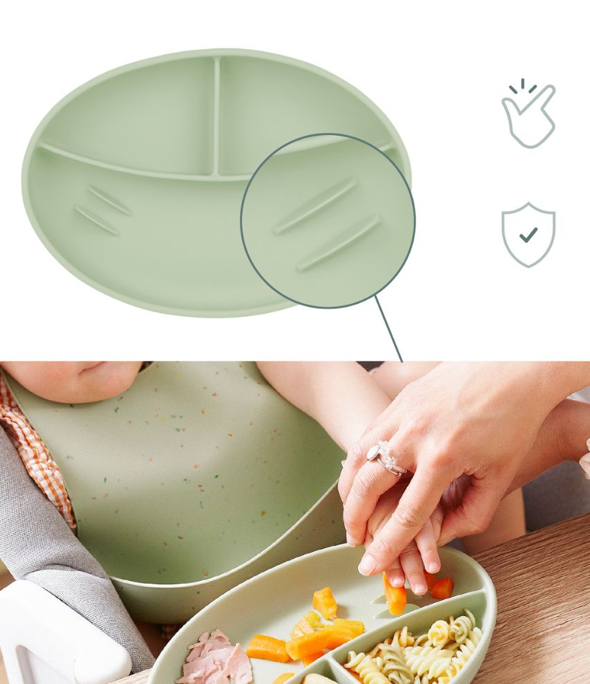 Kinderteller Silikon mit Trennmöglichkeit