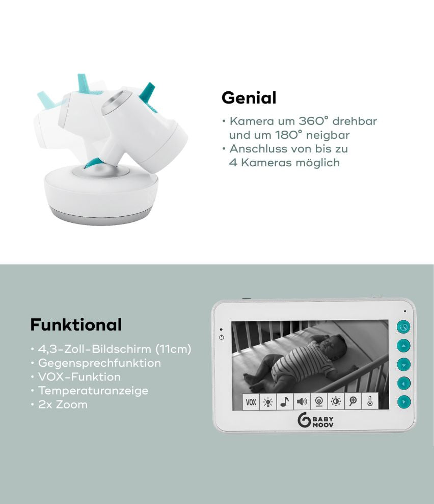 Babyphone mit Kamera YOO-Moov 360° drehbar