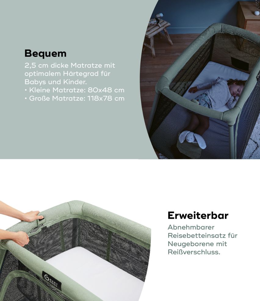 Reisebett 3-in-1 Moov & Comfy bequem