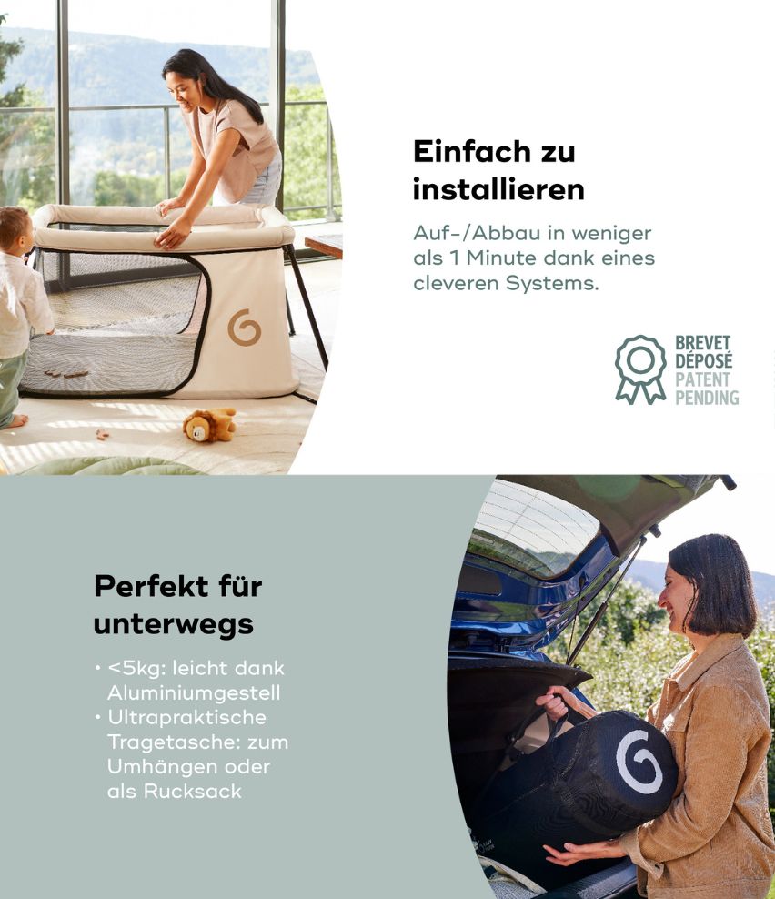 Reisebett Moov & Sleep einfach zu installieren
