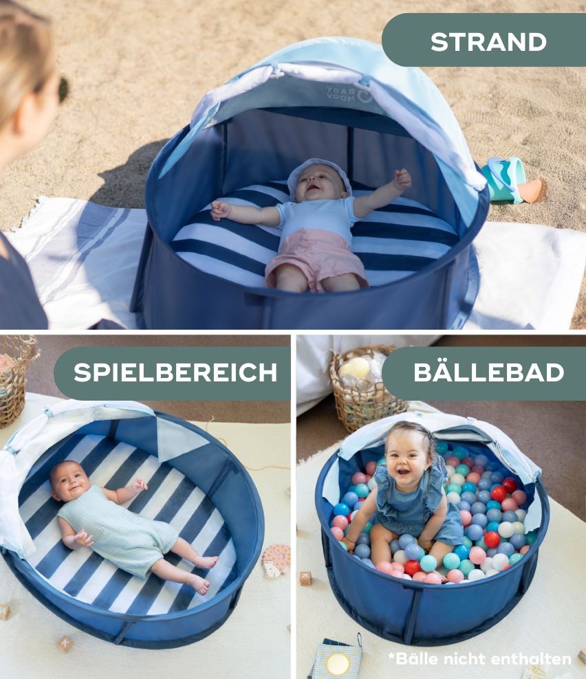 Spielpark & Reisebett Babyni mit UV-Schutz für unterwegs