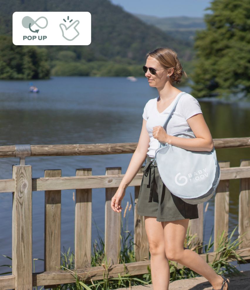 Strandmuschel 3-in-1 Aquani Marinière Pop up System