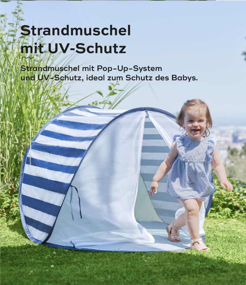 Strandmuschel Marinière mit UV-Schutz von Babymoov