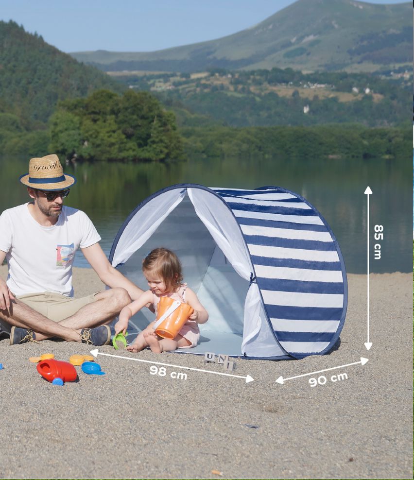 Strandmuschel Marinière mit UV-Schutz 50+ Maße