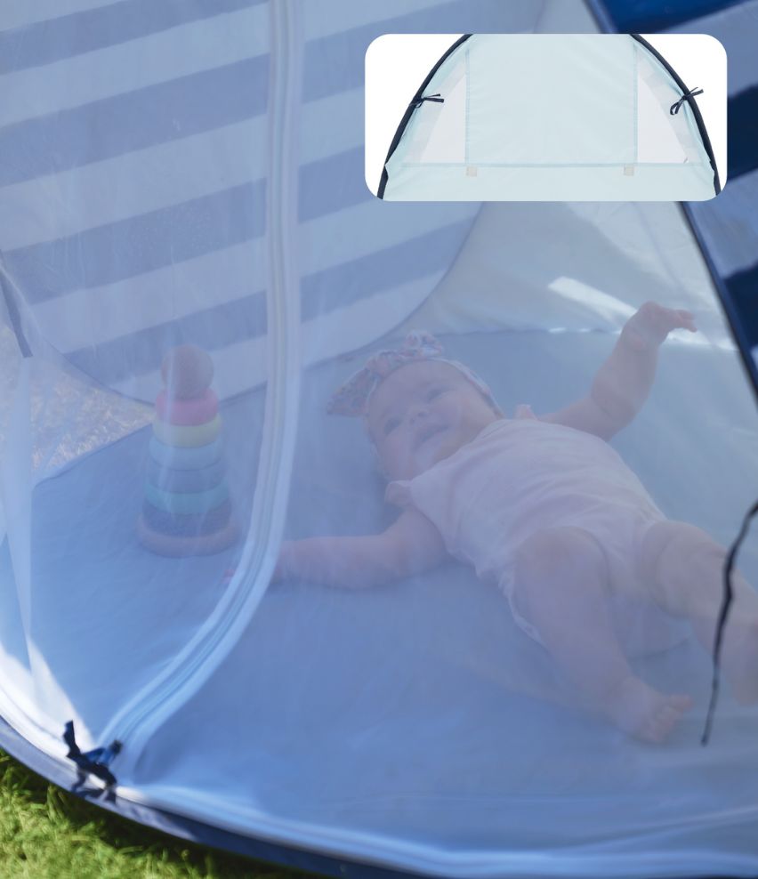 Strandmuschel Marinière mit UV-Schutz 50+ mit Rückseite
