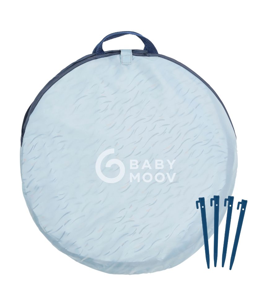 Strandmuschel Blue Waves mit UV-Schutz 50+ Transporttasche