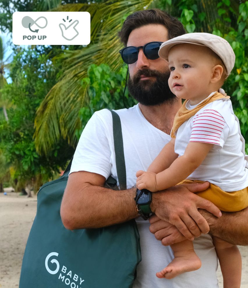 Strandmuschel Provence mit UV-Schutz mit Pop up System