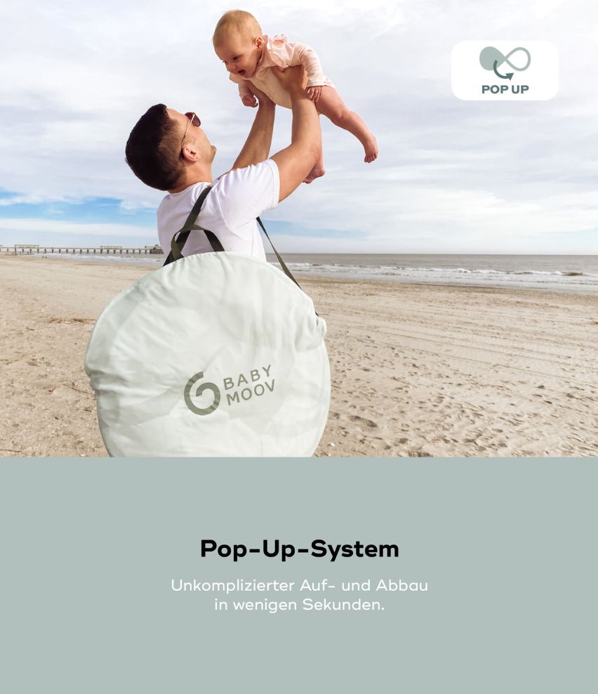 Strandmuschel Moov & Protect Pop-up-System