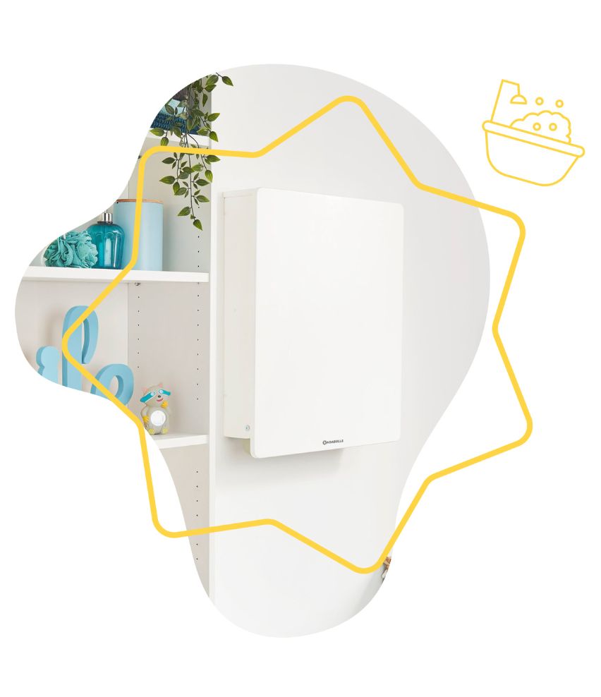 Wandwickeltisch Splash - schmal und praktisch