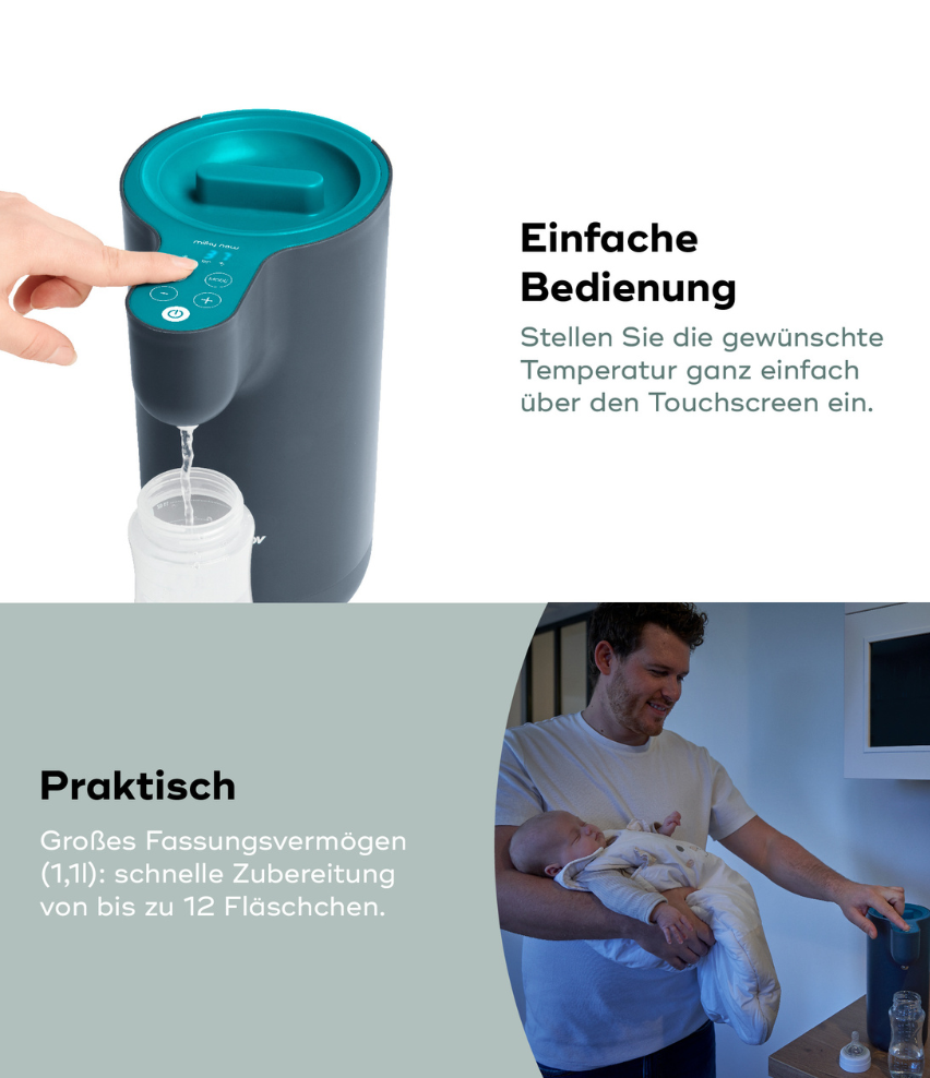 Babyflaschen Zubereiter Milky Now einfache Bedienung
