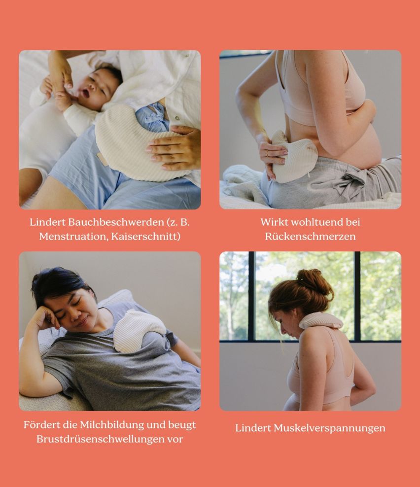 Wärmekissen Snoogy Mom Cord Sand lindert Verspannungen