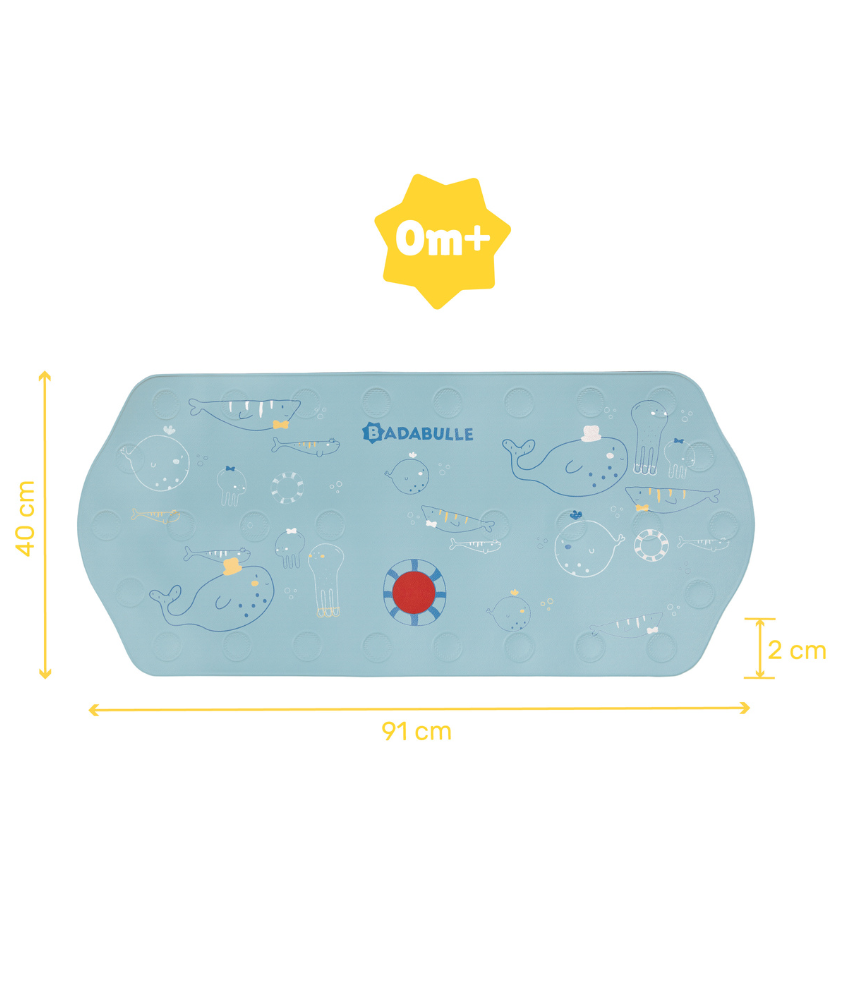 XXL Badematte mit Thermometer Meerestiere