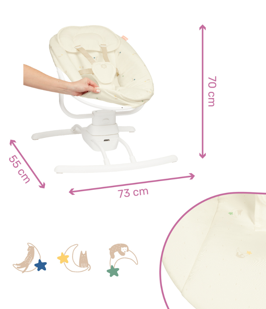 Ferngesteuerte Babyschaukel Creme