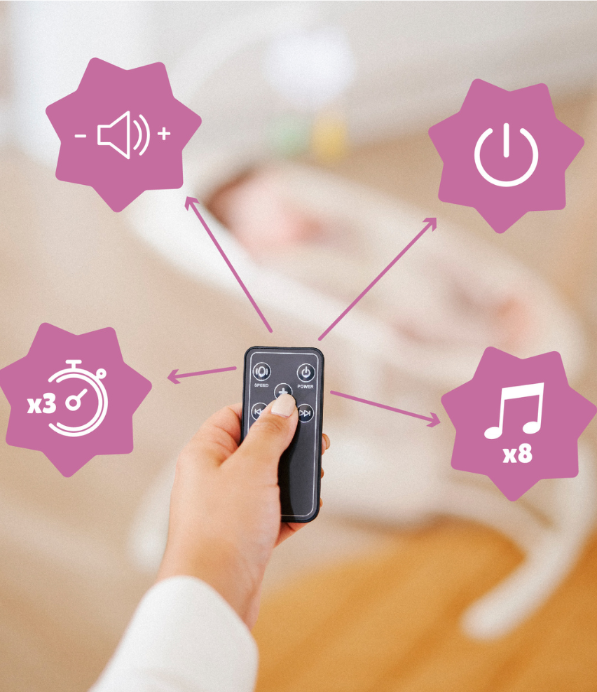 Ferngesteuerte Babyschaukel Creme