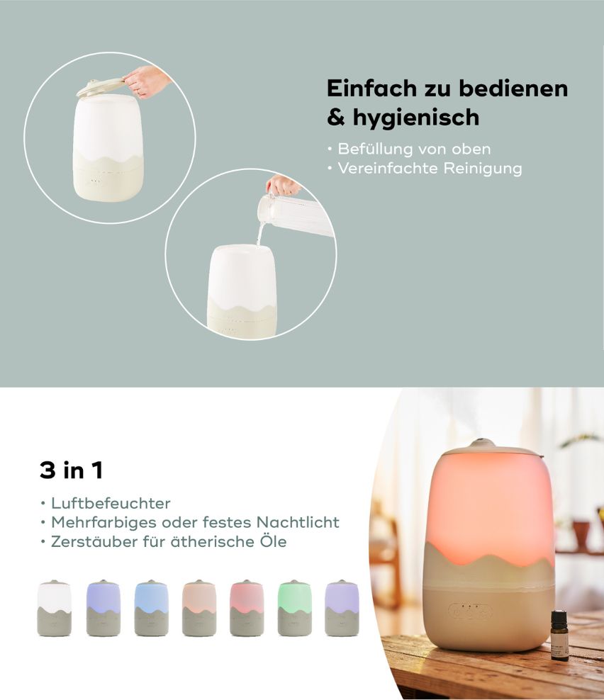 Luftbefeuchter Wave Nachtlicht