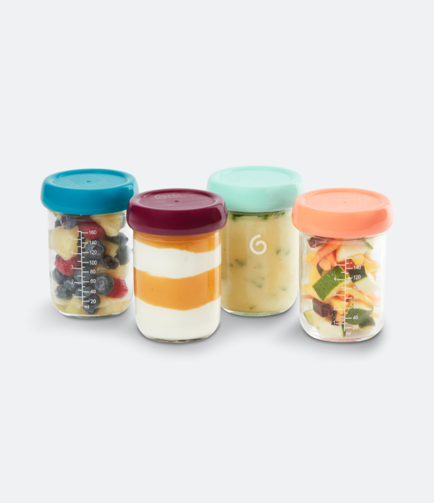 babybrei aufbewahrung Aufbewahrungsbehälter Babybols aus Glas
