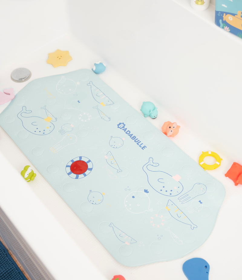 XXL Badematte mit Thermometer Meerestiere