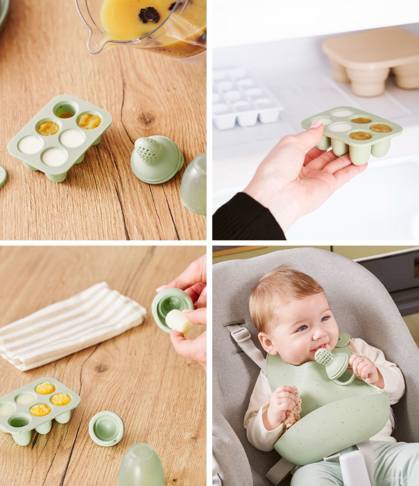 Gefrierformen Silikon & Fruchtsauger Set verschiedene Füllmengen