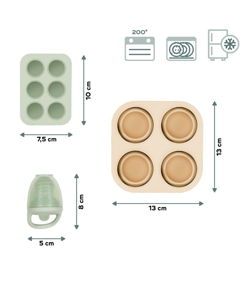 Gefrierformen Silikon & Fruchtsauger Set Spülmaschinengeeignet