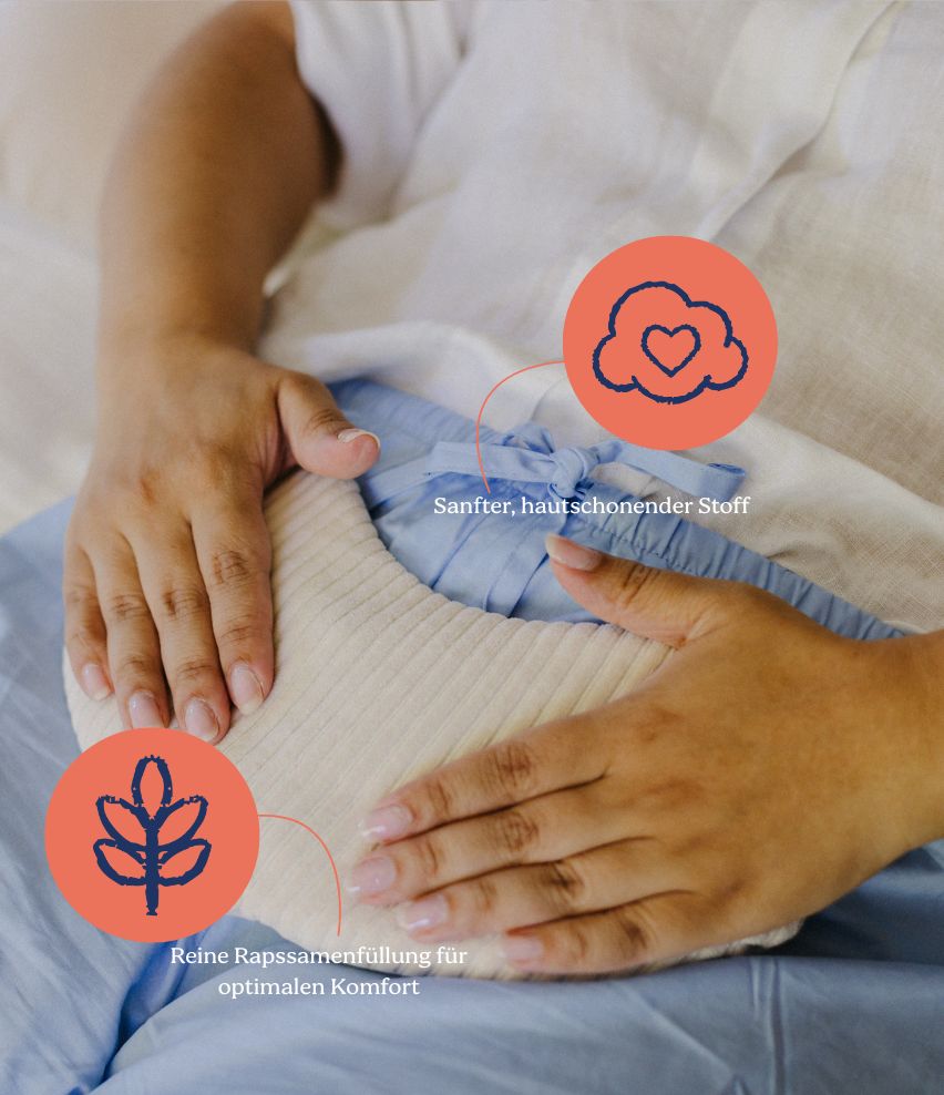 Wärmekissen Snoogy Mom Cord Sand mit Rapssamenfüllung